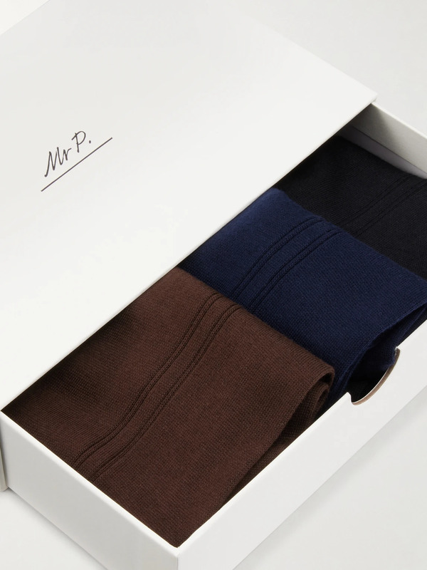  Mr P. - Three-pack Organic Cotton Socks - Men - Multi 
