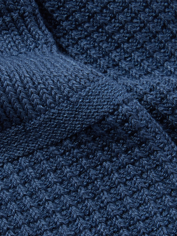  Mr P. - Waffle-knit Cotton-blend Socks - Men - Blue 