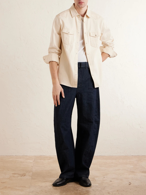  Mr P. - Western Denim Shirt - Men - Neutrals - Xs 