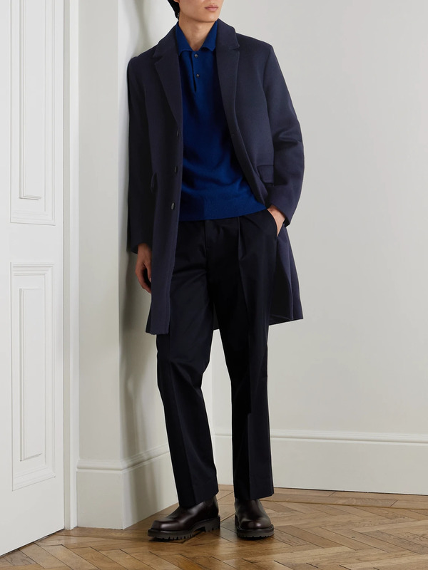  Mr P. - Wool And Cashmere-blend Coat - Men - Blue - Xs 