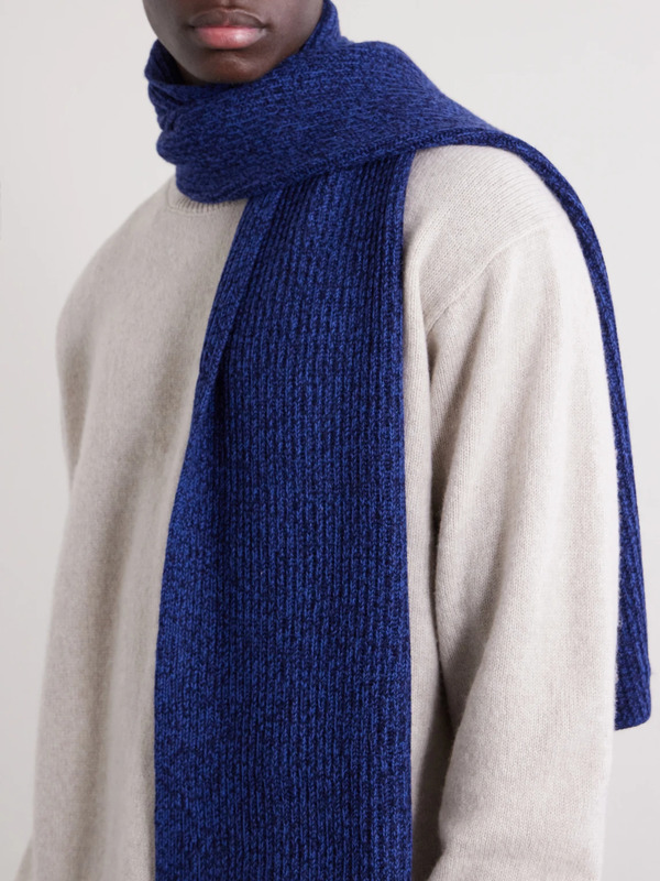  Mr P. - Wool And Cashmere-blend Scarf - Men - Blue 