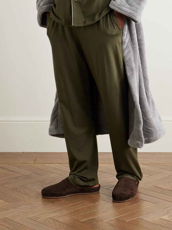  Mulo - Fleece-lined Suede Slippers - Men - Brown - Uk 7 