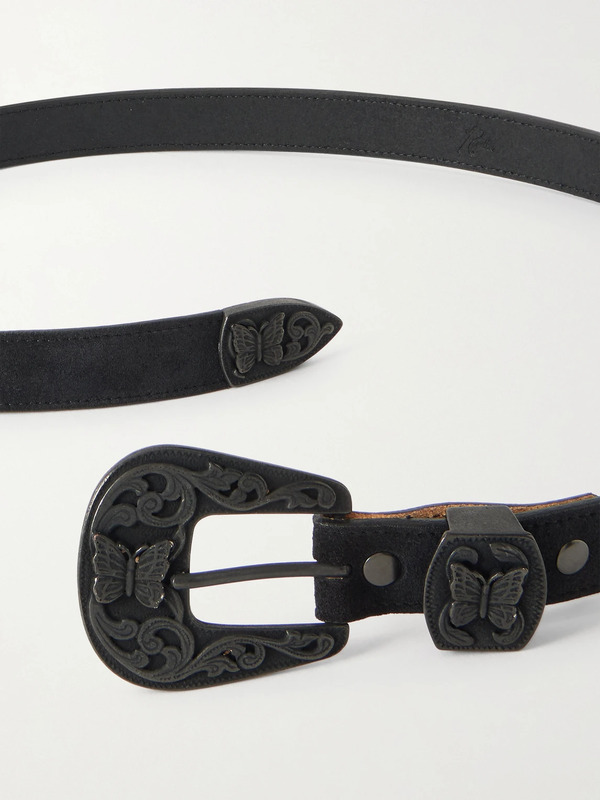  Needles - Papillon 2.5cm Suede Belt - Men - Black - 30 