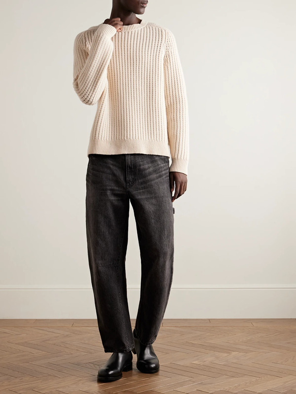  Nili Lotan - Demitry Open-knit Sweater - Men - Neutrals - S 