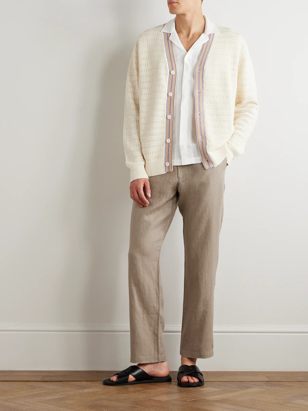  Nn07 - Aden 1454 Straight-leg Linen Suit Trousers - Men - Neutrals - 28w 32l 