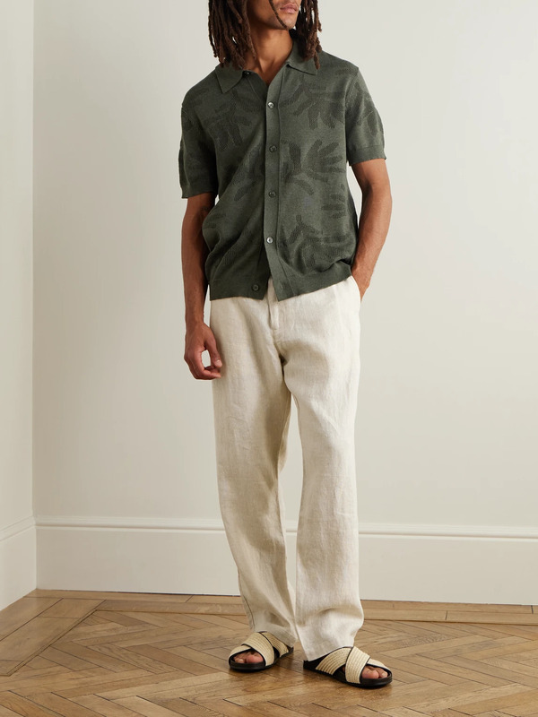  Nn07 - Aden 1454 Straight-leg Linen Suit Trousers - Men - Neutrals - 28w 32l 