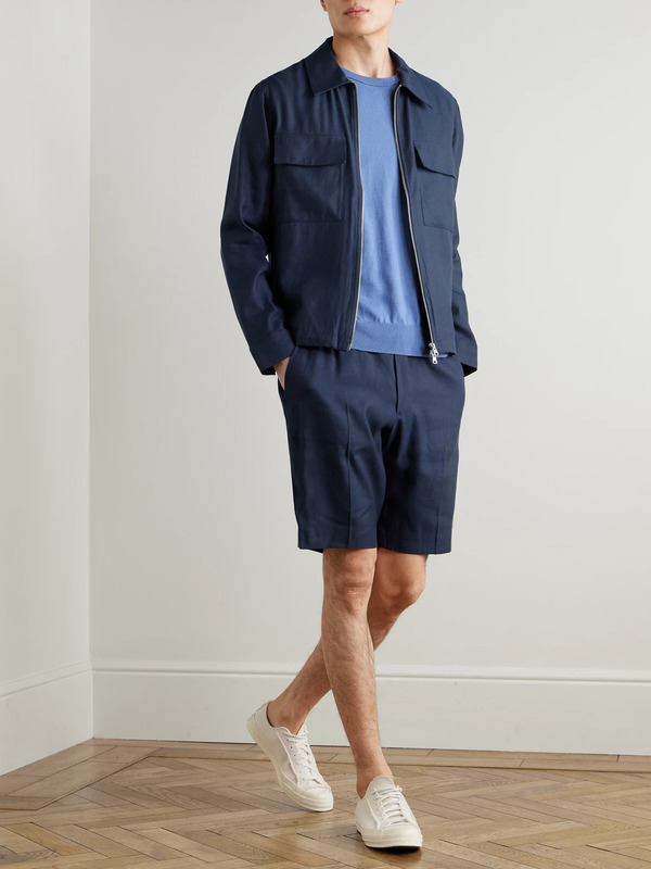  Nn07 - Alban 1808 Lenzing™ Ecovero™ And Linen-blend Jacket - Men - Blue - S 