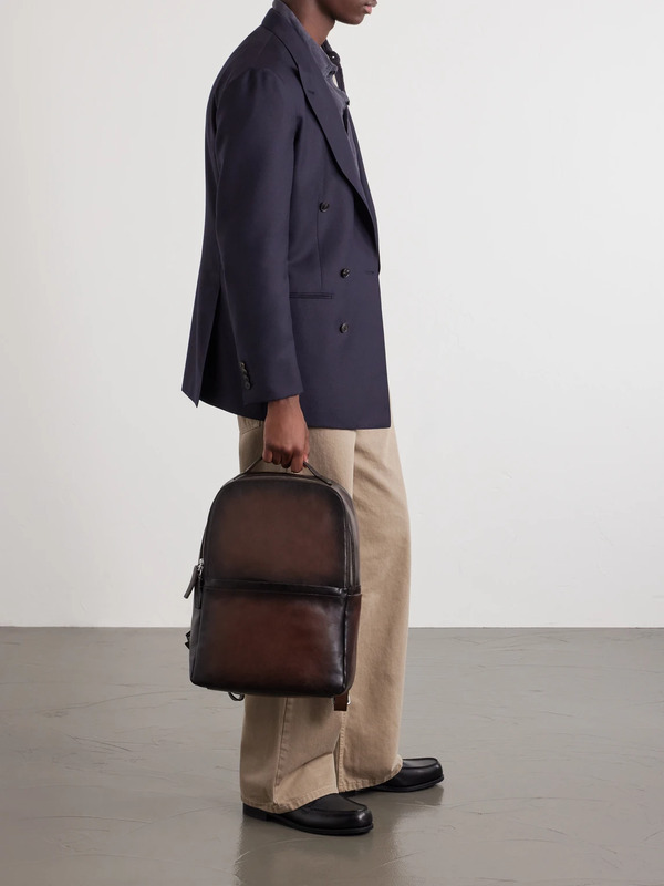  Officine Creative - Quentin 023 Full-grain Leather Backpack - Men - Brown 