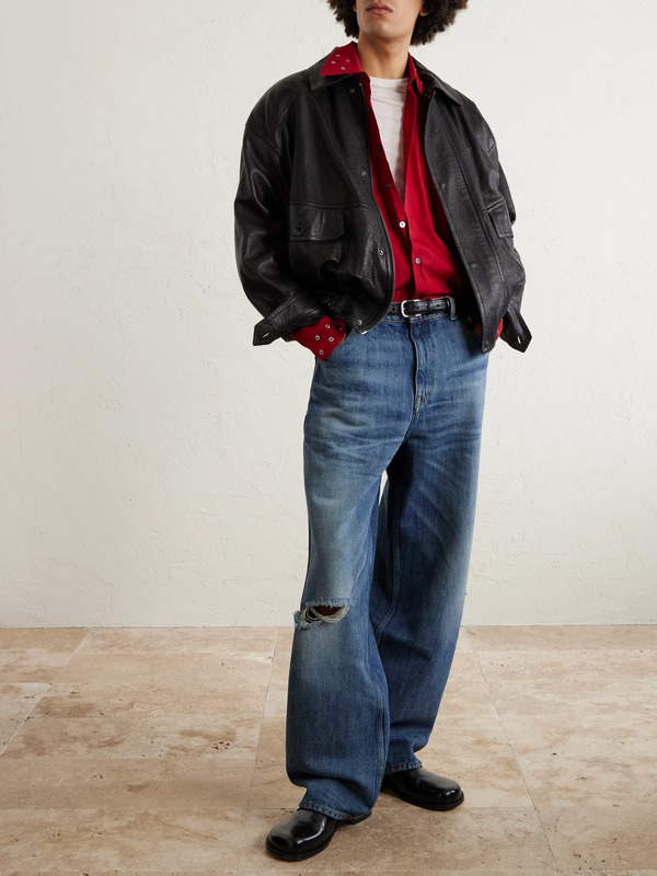  Our Legacy - Wide-leg Distressed Jeans - Men - Blue - Uk/us 30 