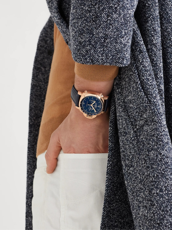  Panerai - Luminor Chrono Automatic Chronograph 44mm Goldtech And Alligator Watch, Ref. No. Pam01111 - Men - Blue 