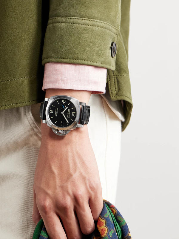  Panerai - Luminor Marina Automatic 1950 3 Days Acciaio Automatic 44mm Stainless Steel And Alligator Watch, Ref. No. Pam01312 - Men - Black 