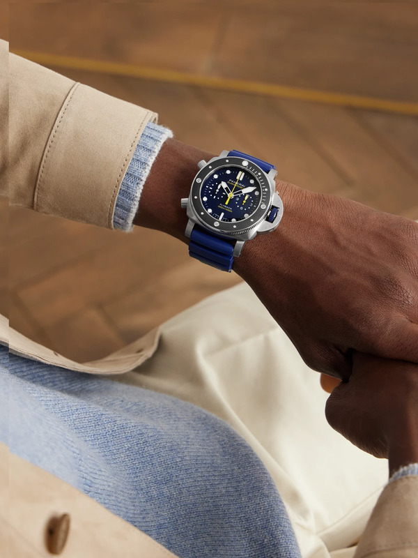 Panerai - Submersible Mike Horn Limited Edition Automatic Flyback Chronograph 47mm Titanium And Rubber Watch, Ref. No. Pam01291 - Men - Blue 