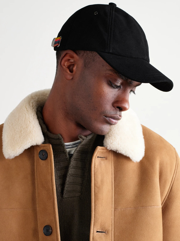  Paul Smith - Suede Baseball Cap - Men - Black 