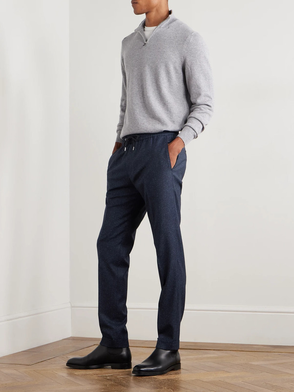  Paul Smith - Tapered Wool-blend Drawstring Suit Trousers - Men - Blue - Uk/us 30 