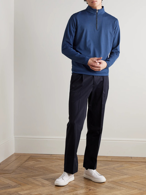  Peter Millar - Albatross Piqué Half-zip Sweater - Men - Blue - S 