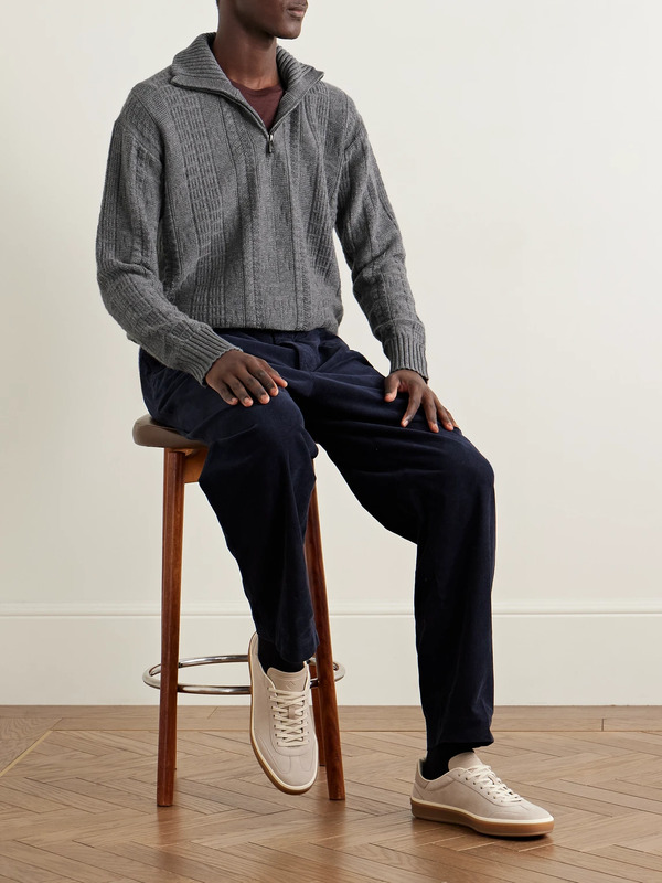  Piacenza 1733 - Textured Cashmere Half-zip Sweater - Men - Gray - It 50 