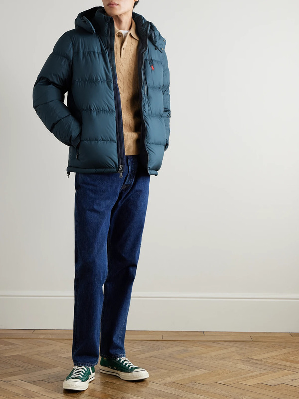  Polo Ralph Lauren - Logo-embroidered Quilted Padded Shell Hooded Down Jacket - Men - Blue - S 