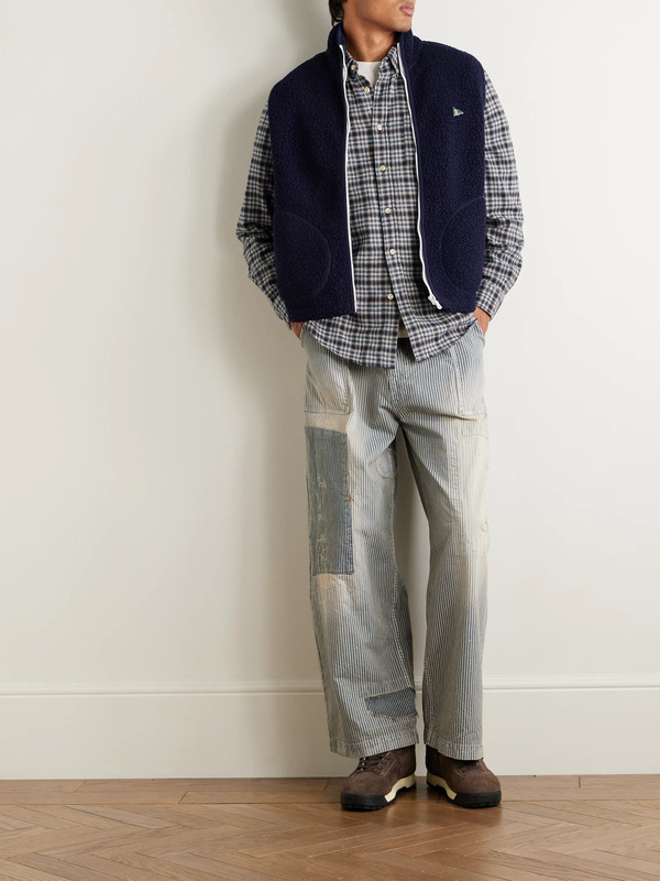  Portuguese Flannel - Vouga Button-down Collar Checked Organic Cotton-flannel Shirt - Men - Blue - Xs 
