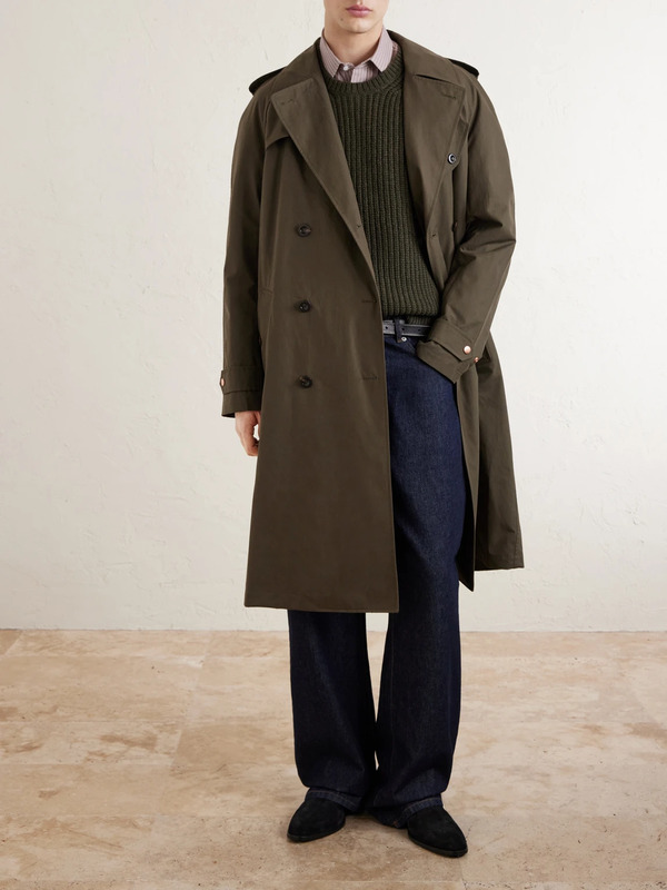  Private White V.c. - The Despatch Rider's Double-breasted Belted Cotton Trench Coat - Men - Green - 2 