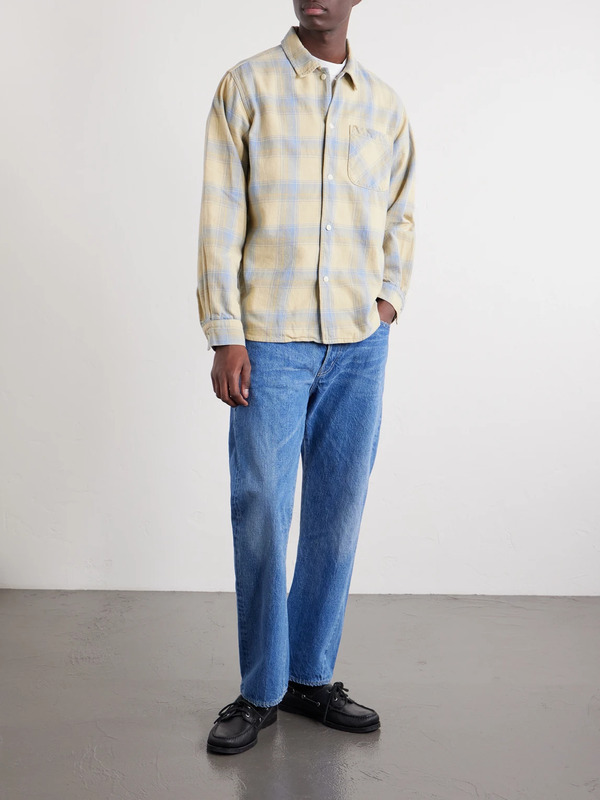  Remi Relief - Checked Cotton Shirt - Men - Yellow - S 