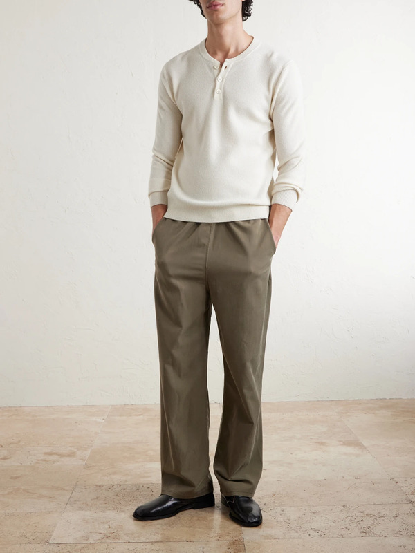  Remi Relief - Straight-leg Twill Trousers - Men - Green - S 