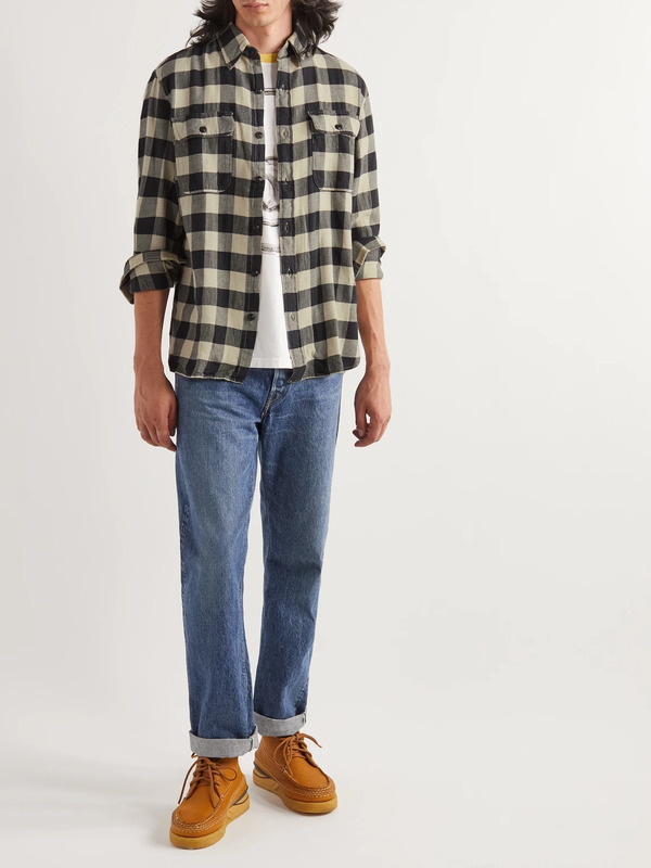  Rrl - Matlock Checked Cotton And Linen-blend Twill Shirt - Men - Black - S 