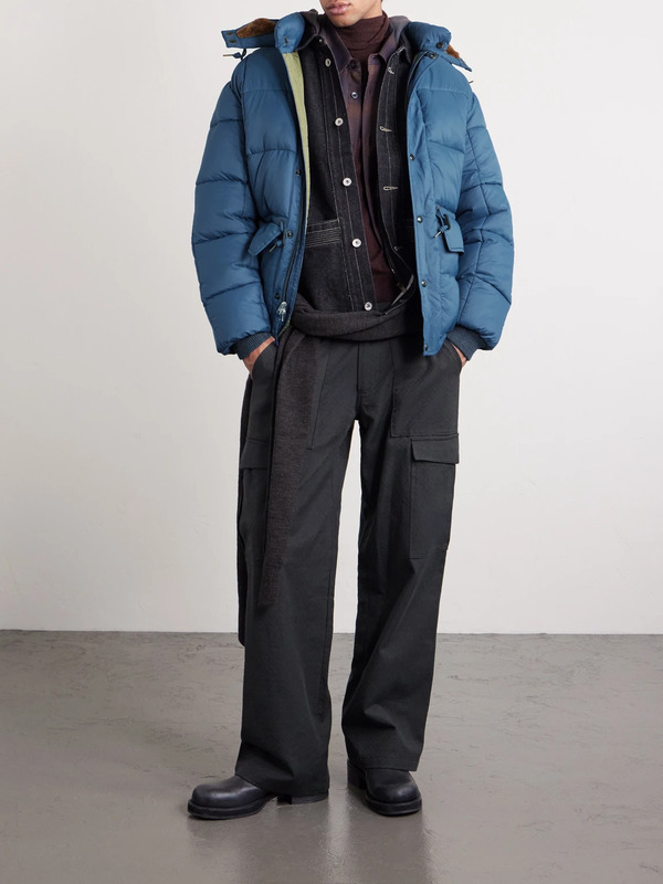  Rrl - Quilted Recycled-ripstop Hooded Jacket - Men - Blue - Xl 