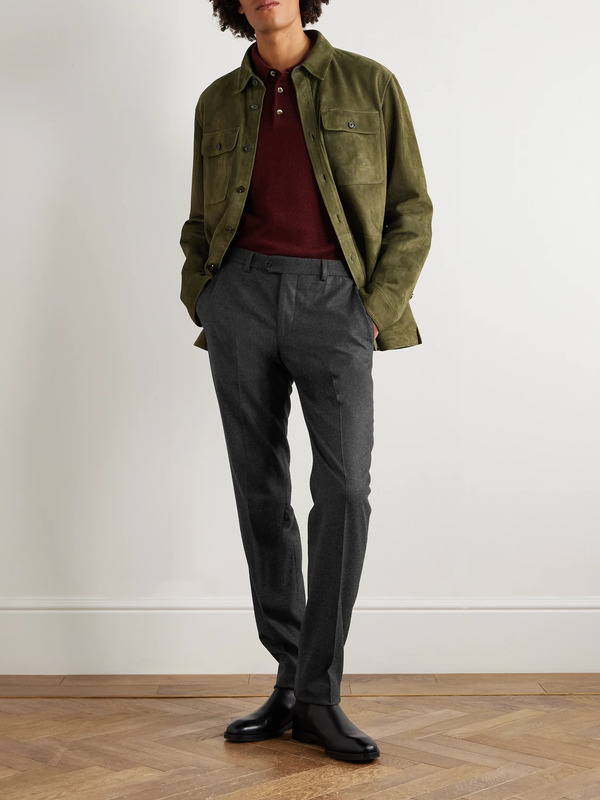  Rubinacci - Cashmere Polo Shirt - Men - Burgundy - It 48 