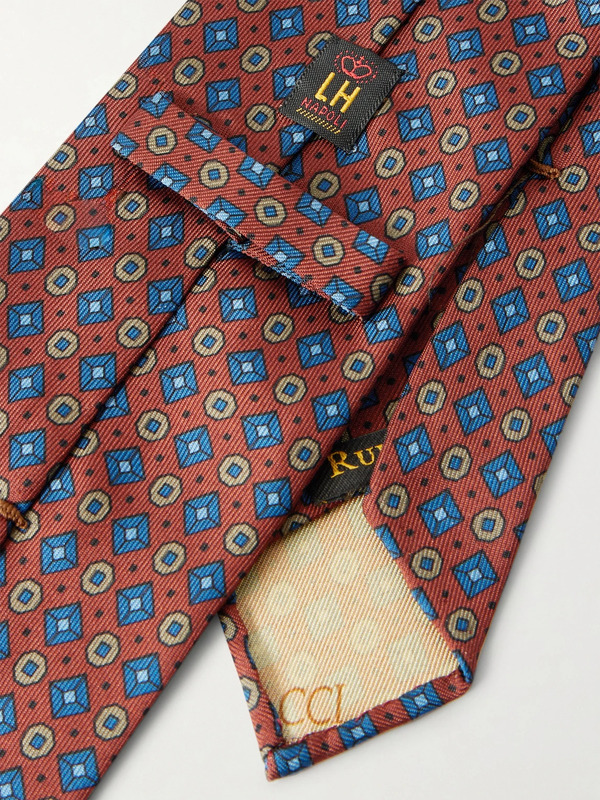  Rubinacci - 8cm Printed Silk-twill Tie - Men - Red 