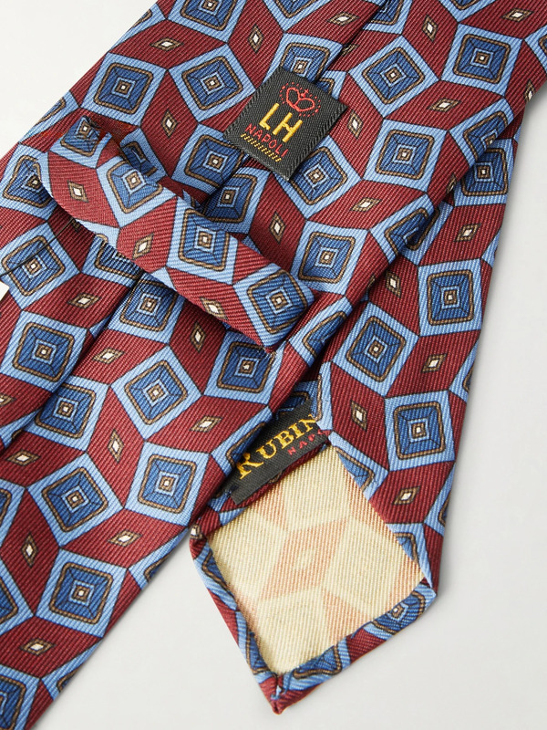  Rubinacci - 9cm Printed Silk-twill Tie - Men - Red 
