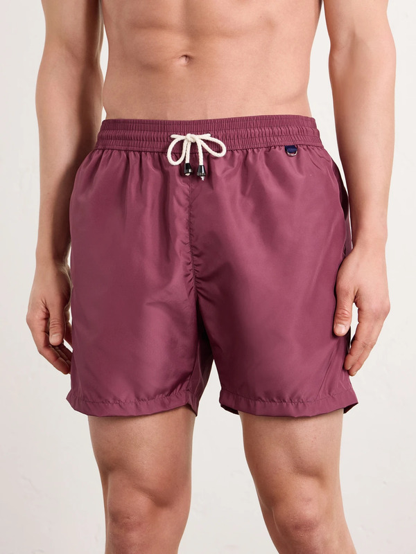  Rubinacci - Straight-leg Swim Shorts - Men - Red - It 46 