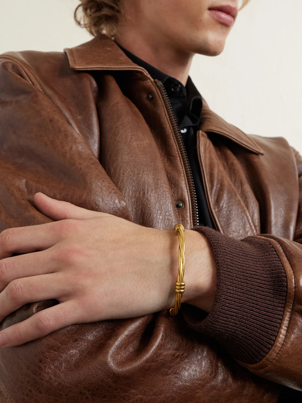  Saint Laurent - Gold-tone Cuff - Men - Gold - S 