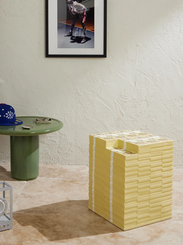  Saint Mxxxxxx - Bape Money Resin Stool - Men - Yellow 