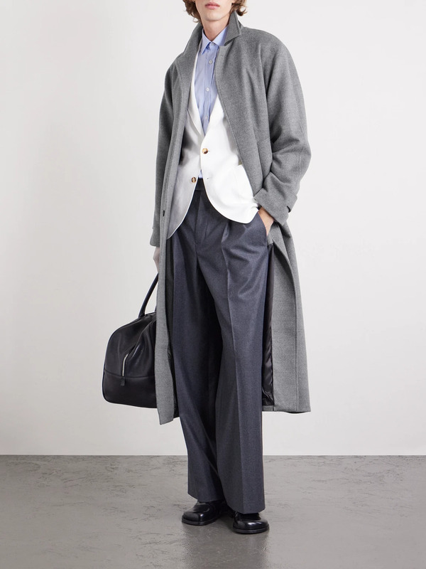 Saman Amel - Belted Wool Overcoat - Men - Gray - It 50 