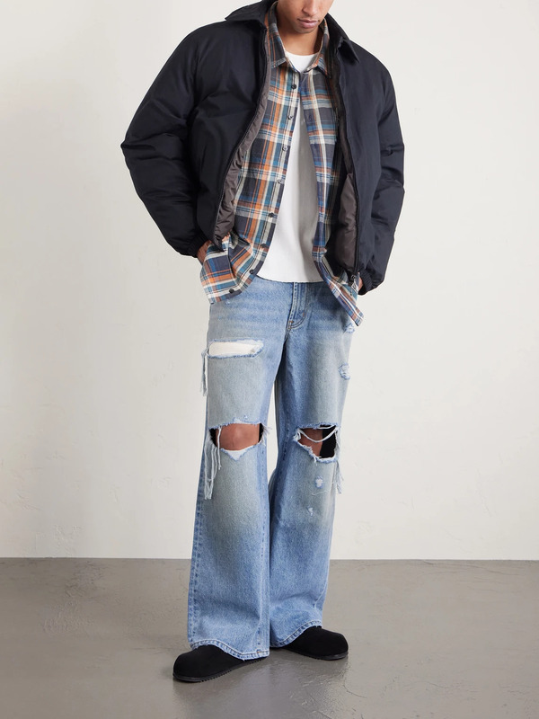  Satoshi Nakamoto - Blessed To Be Stressed Straight-leg Distressed Jeans - Men - Blue - Uk/us 30 