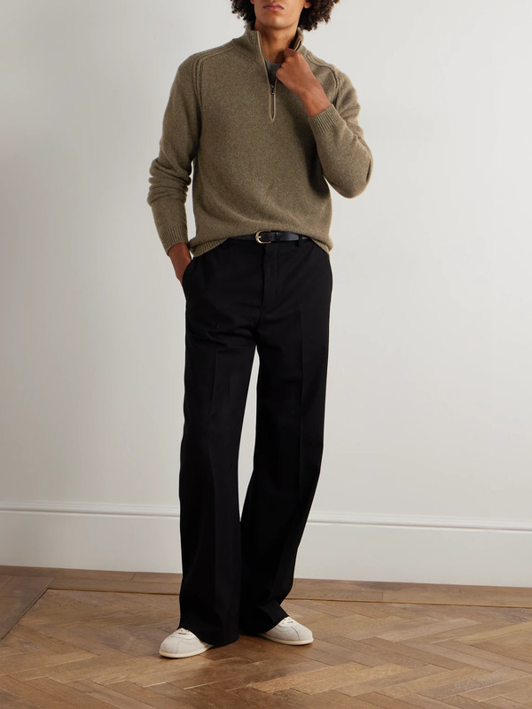  Sease - Cashmere Half-zip Sweater - Men - Green - S 
