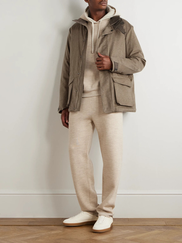  Sease - Uptown Padded Hooded Cashmere Jacket - Men - Brown - Xl 
