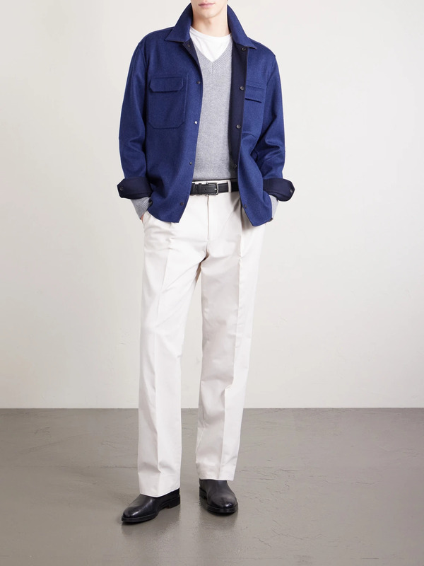  Sease - Wool-blend Overshirt - Men - Blue - L 