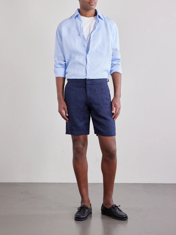  Slowear - Linen Shirt - Men - Blue - Eu 37 