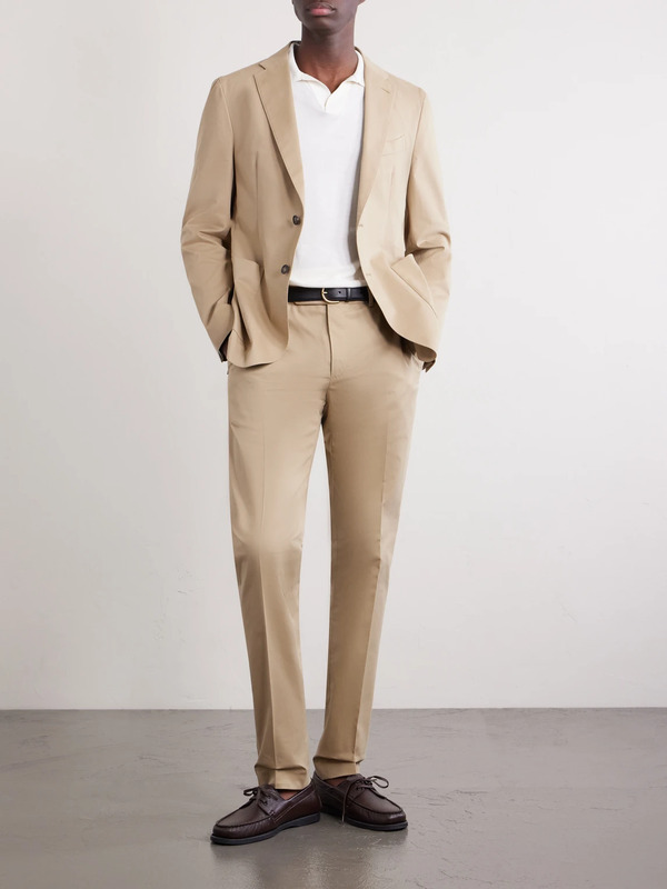  Slowear - Tapered Stretch-cotton Trousers - Men - Neutrals - It 44 