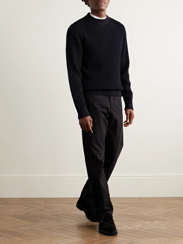  S.n.s. Herning - Fender Virgin Wool Sweater - Men - Blue - S 