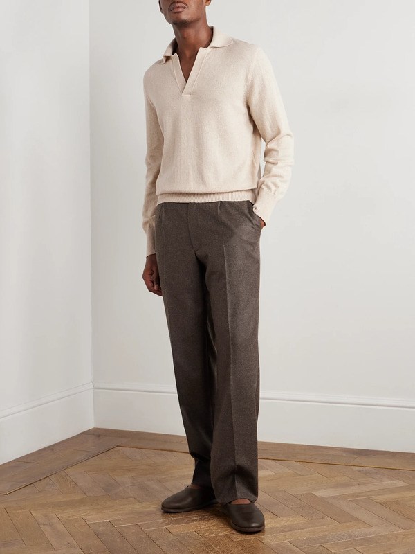  Stòffa - Cashmere Polo Shirt - Men - Neutrals - It 54 