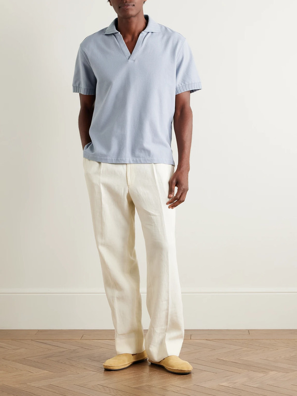  Stòffa - Cotton-piqué Polo Shirt - Men - Blue - It 50 