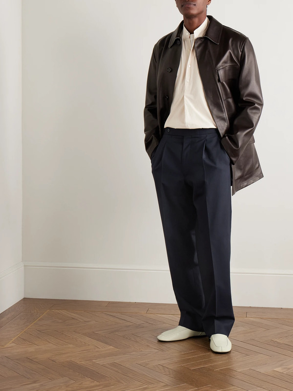  Stòffa - Straight-leg Pleated Wool Suit Trousers - Men - Blue - It 54 