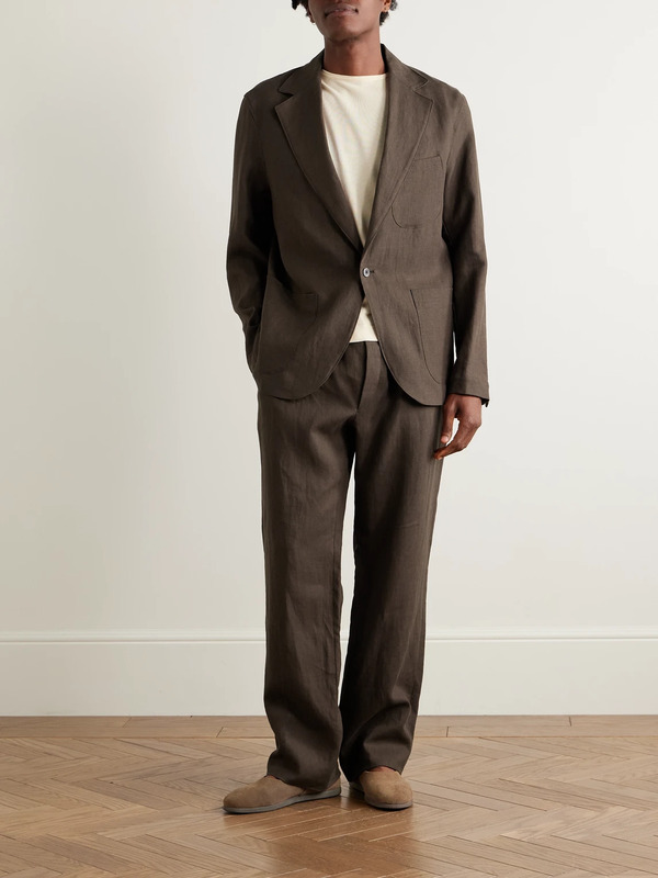  Stòffa - Unstructured Washed-linen Blazer - Men - Brown - It 48 