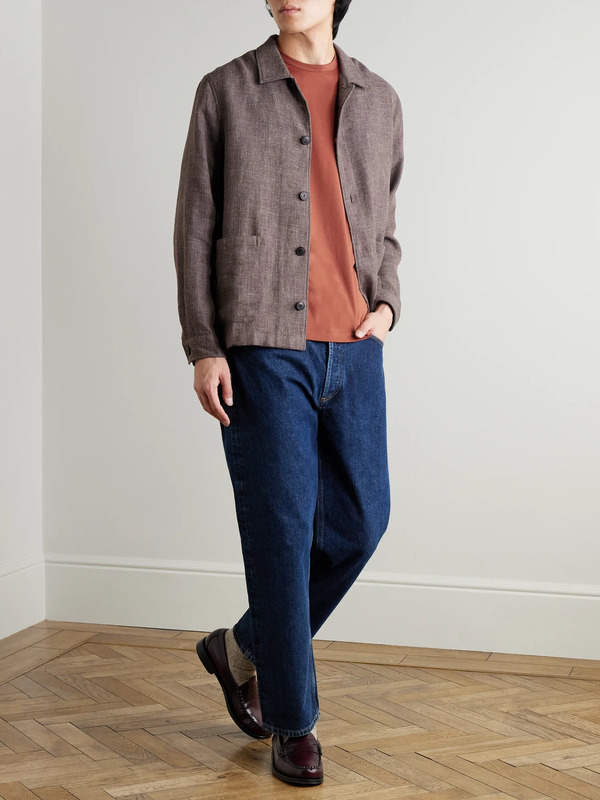  Sunspel - Cotton And Linen-blend Overshirt - Men - Brown - S 