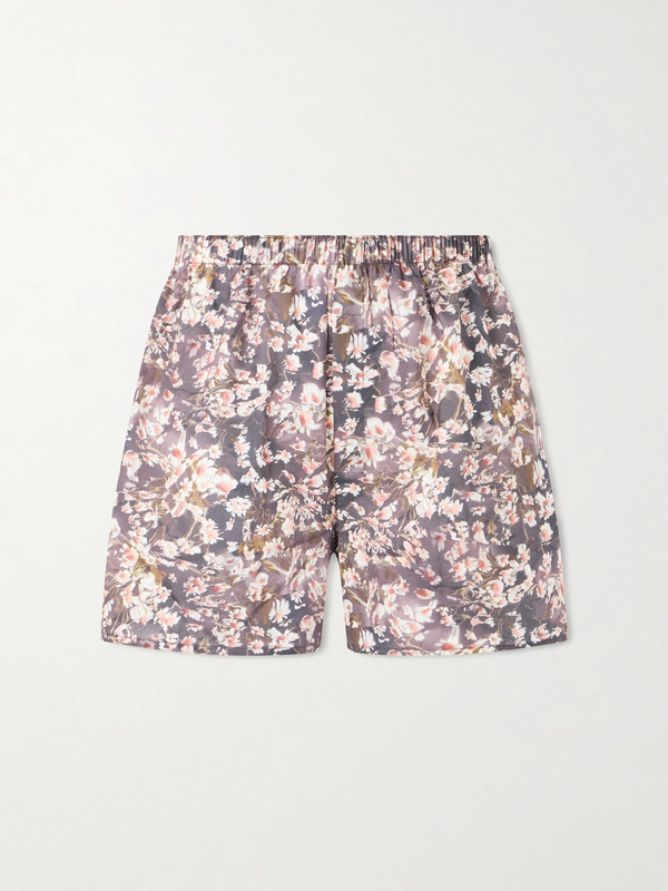  Sunspel - Printed Cotton Boxer Shorts - Men - Brown - S 