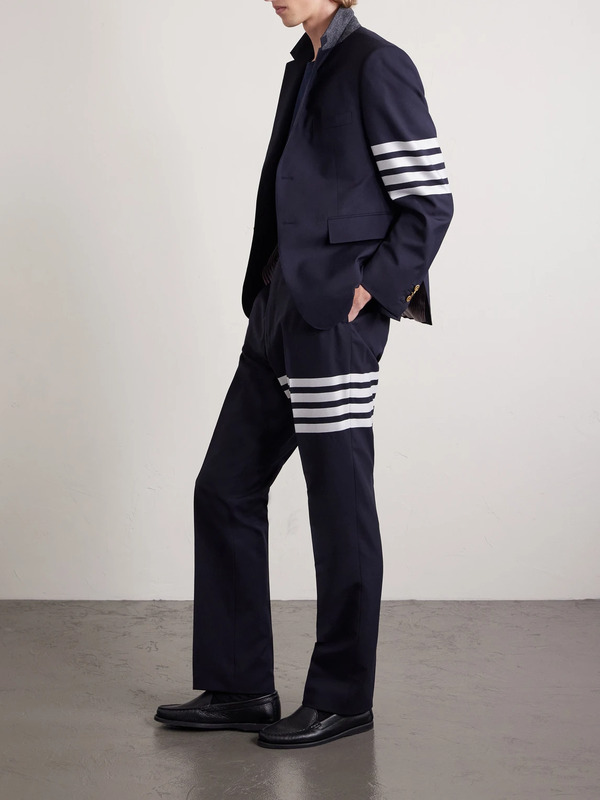  Thom Browne - Slim-fit Tapered Striped Wool Suit Trousers - Men - Blue - 1 
