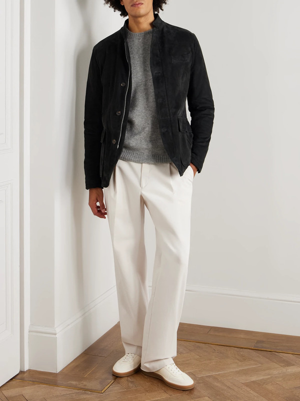 Thom Sweeney - Brushed Cashmere-blend Sweater - Men - Gray - S 
