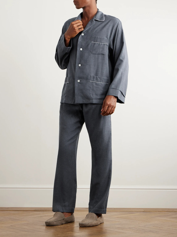  Thom Sweeney - Cotton-twill Pyjama Set - Men - Blue - M 
